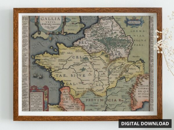 Gallia Vetvs Map 1590